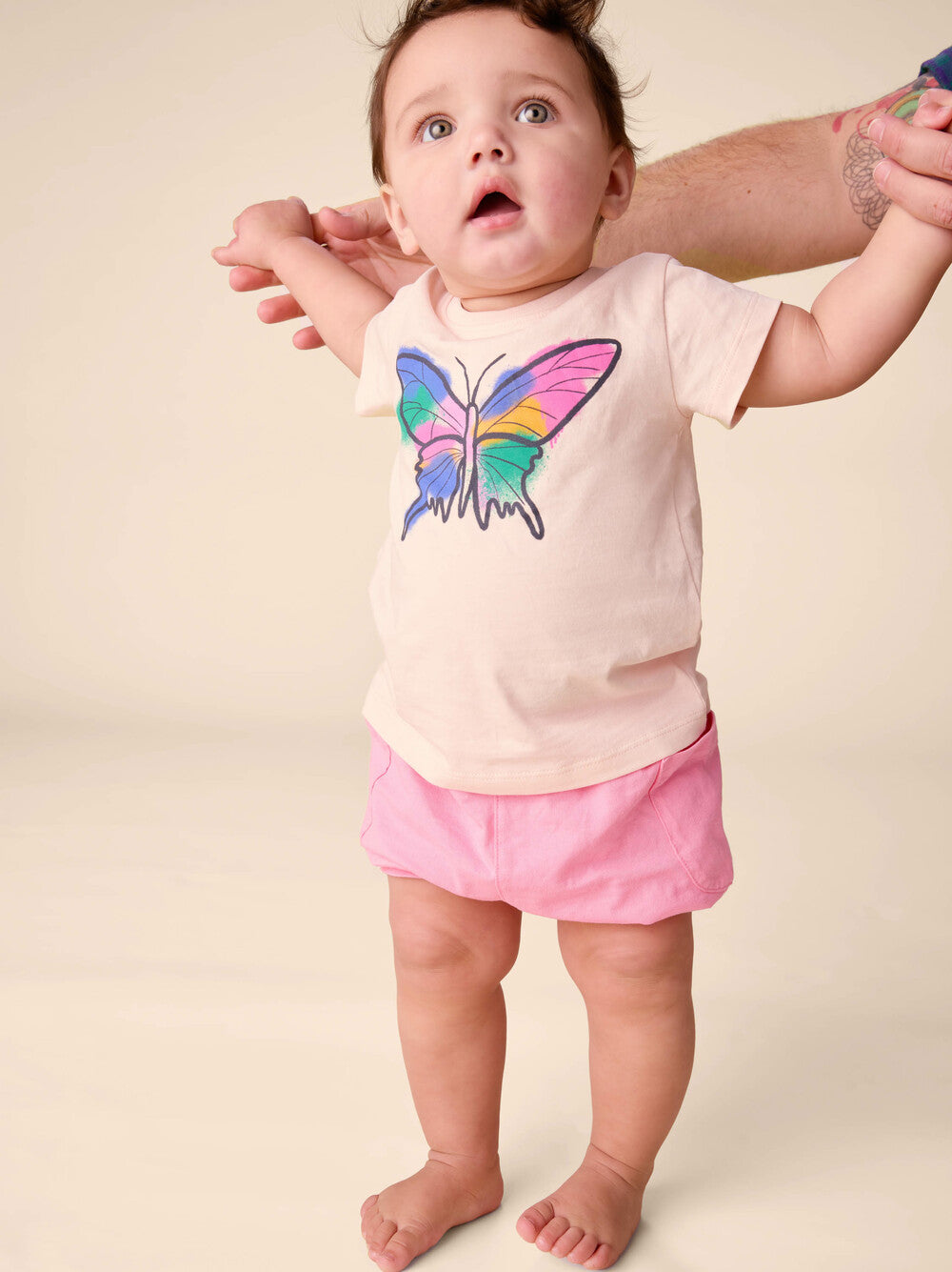 Tea Sachet Pink | Bubble Pocket Baby Shorts