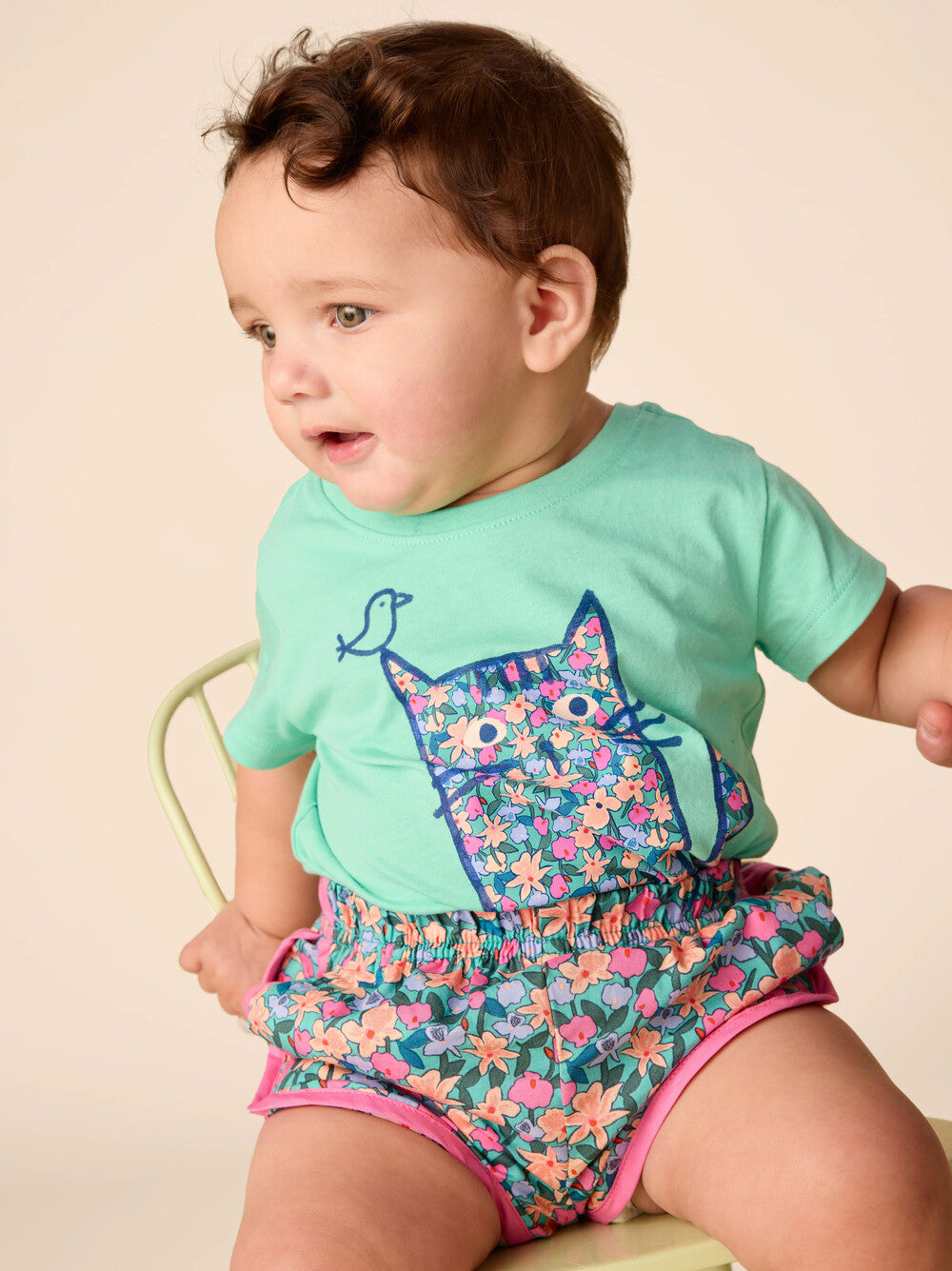 Tea Orchid Ditsy | Woven Dolphin Shorts