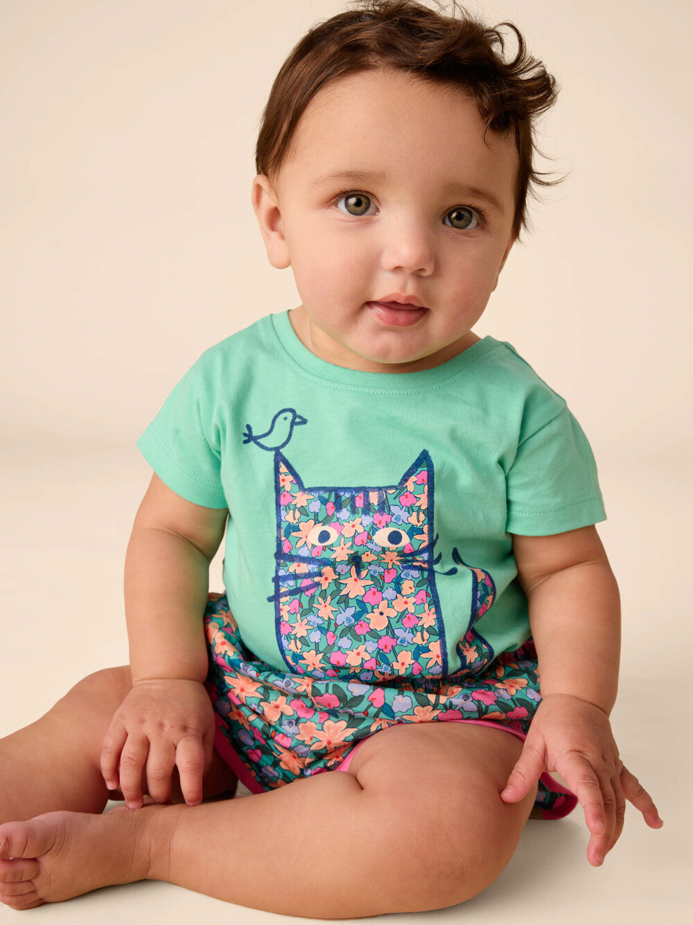 Tea Orchid Ditsy | Woven Dolphin Shorts