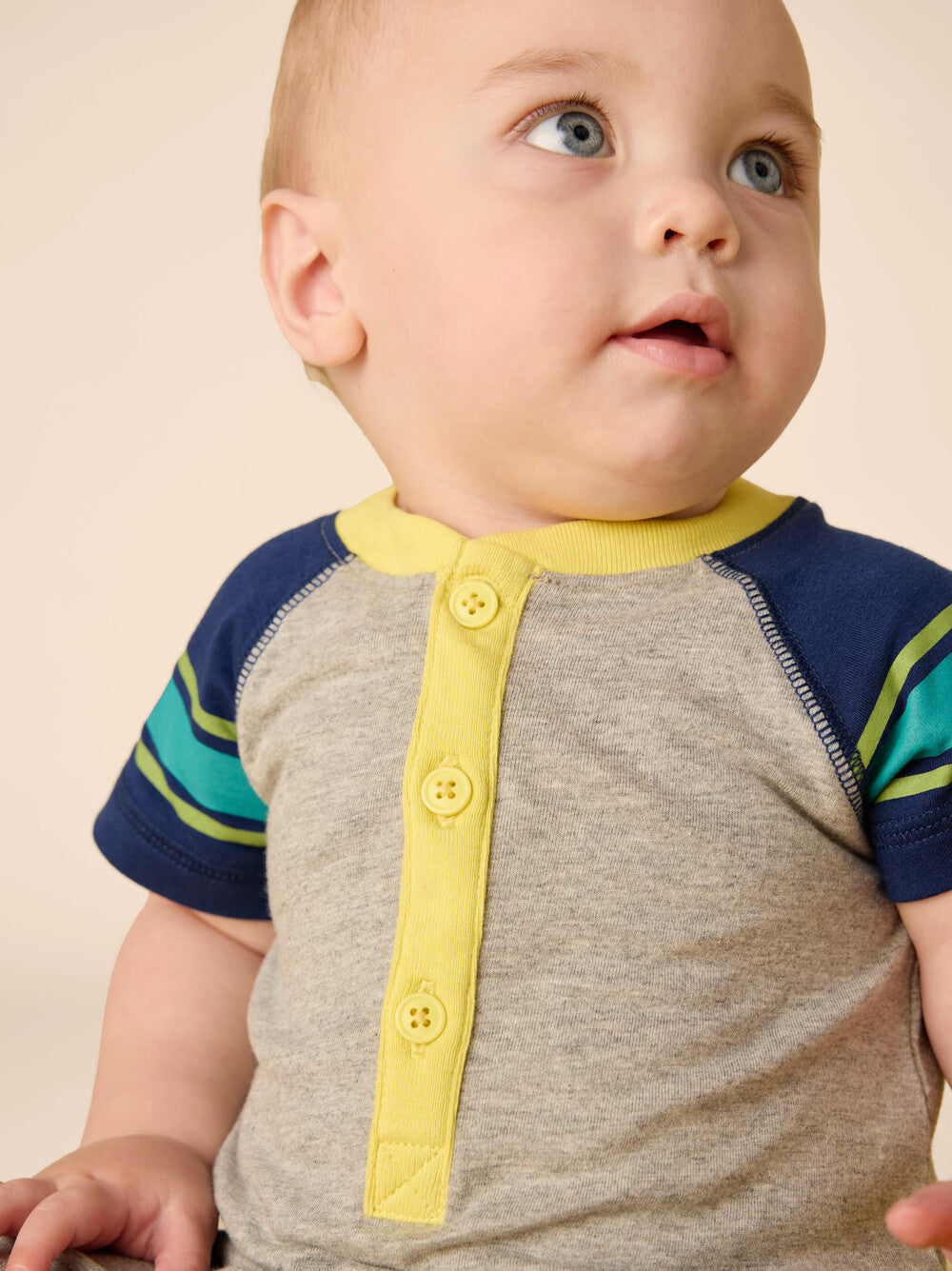 Tea Med Heather Grey | Athletic Henley Romper
