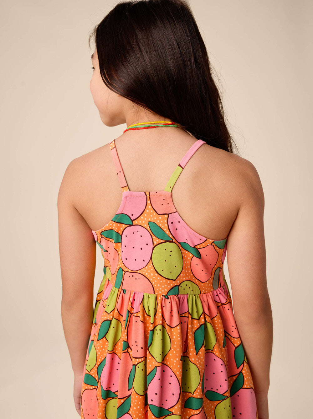 Tea Dotty Citrus | Racerback Twirl Dress