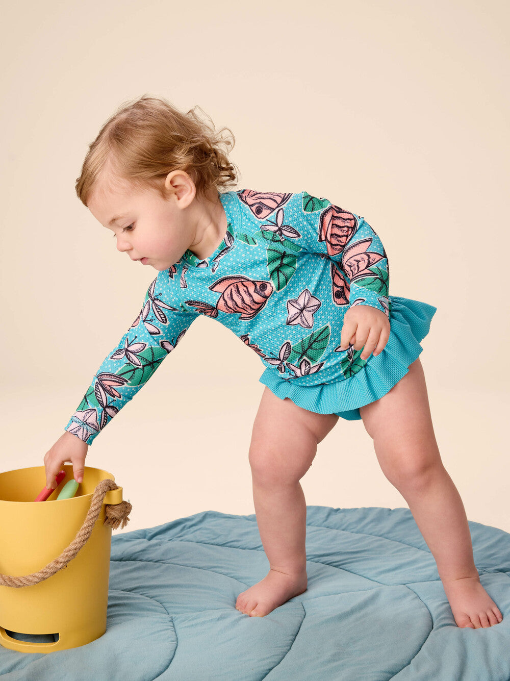 Tea Brazilian Tropical Fish | Rash Guard Swim Set