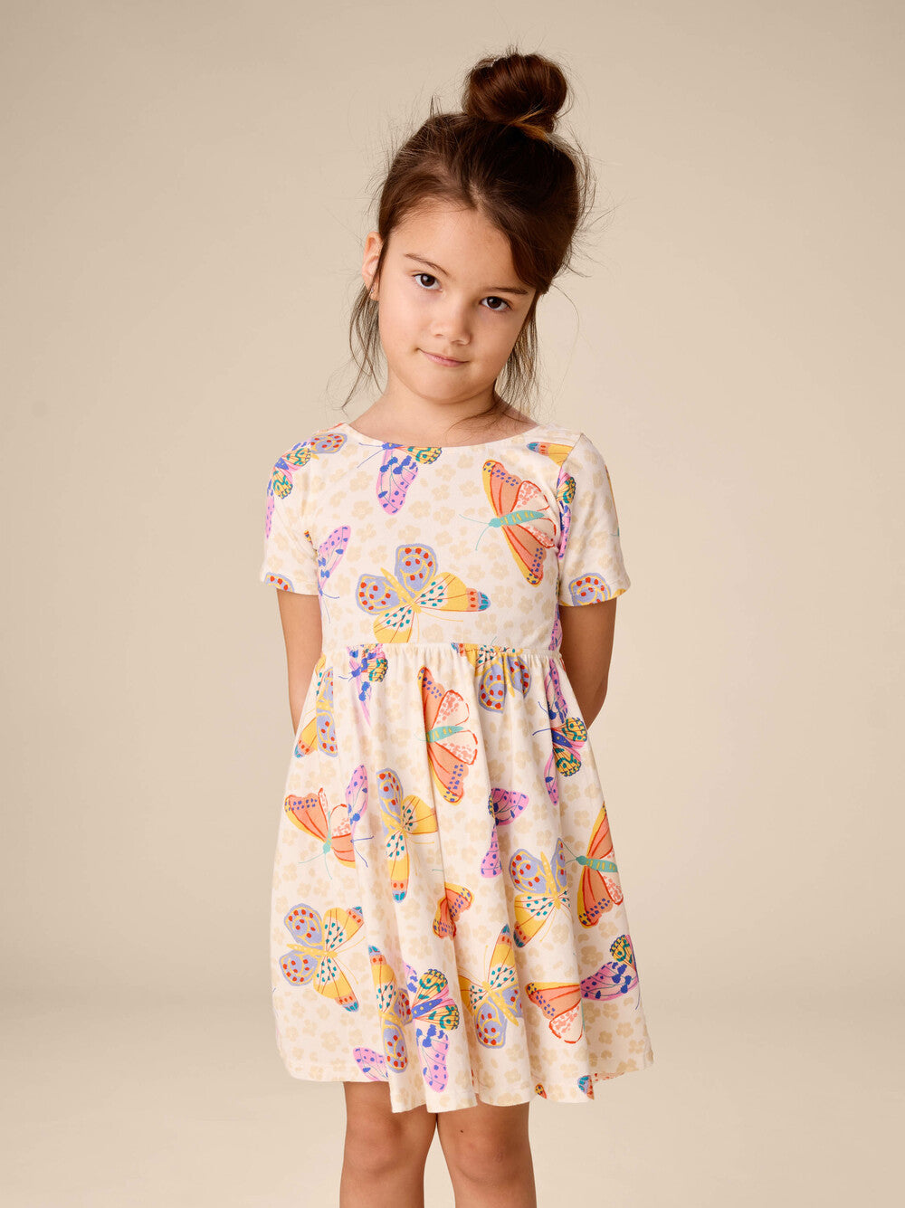 Tea Jaguar Spot | Twist Back Ballet Dress
