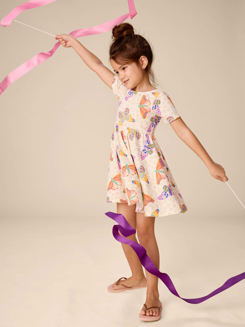 Tea Jaguar Spot | Twist Back Ballet Dress