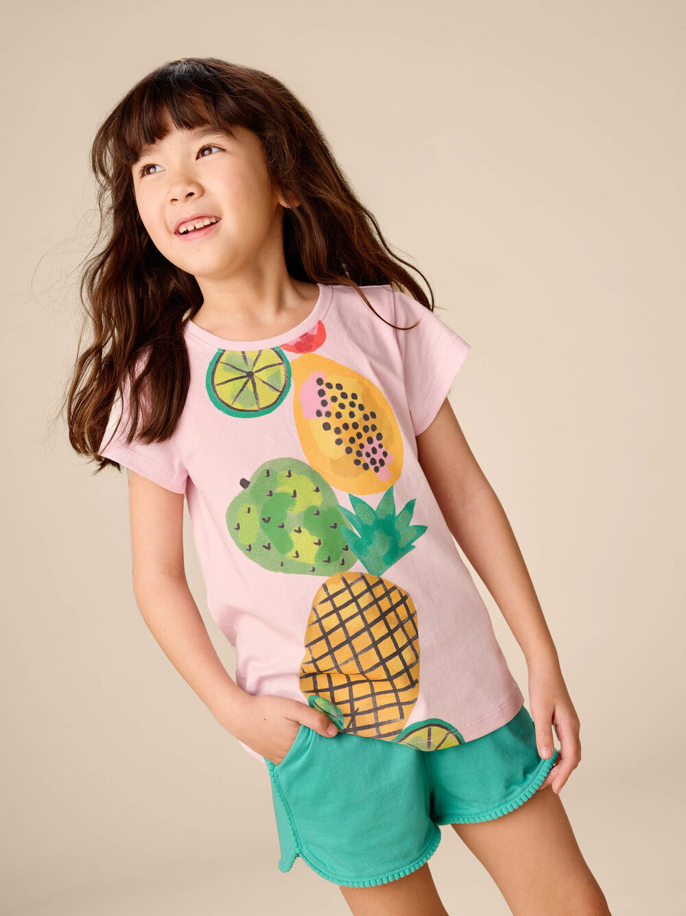 Tea Pink Lady | Stacked Fruit Graphic Tee