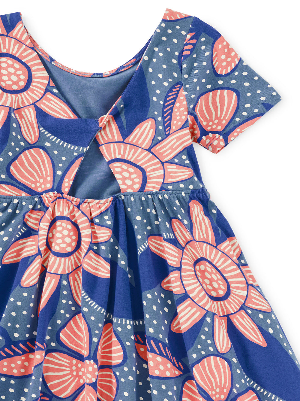 Tea Oversized Dot Floral | Twist Back Ballet Dress