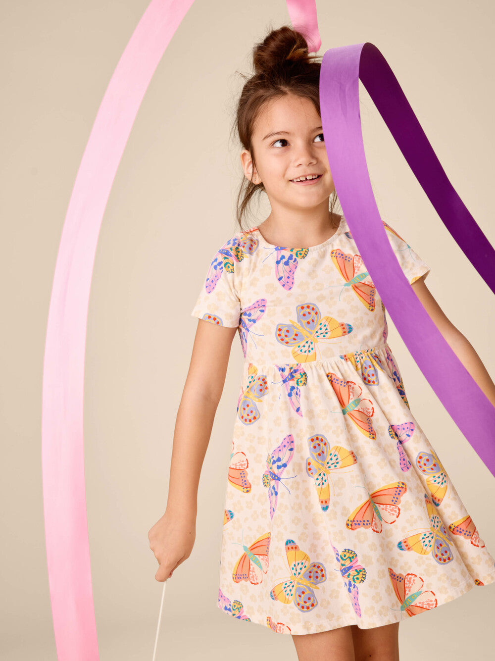 Tea Jaguar Spot | Twist Back Ballet Dress