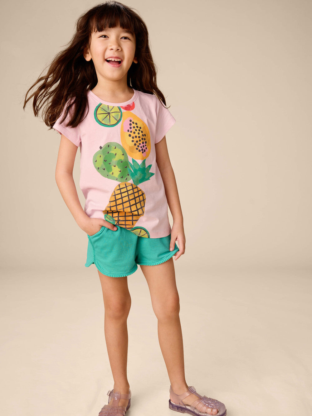 Tea Pink Lady | Stacked Fruit Graphic Tee