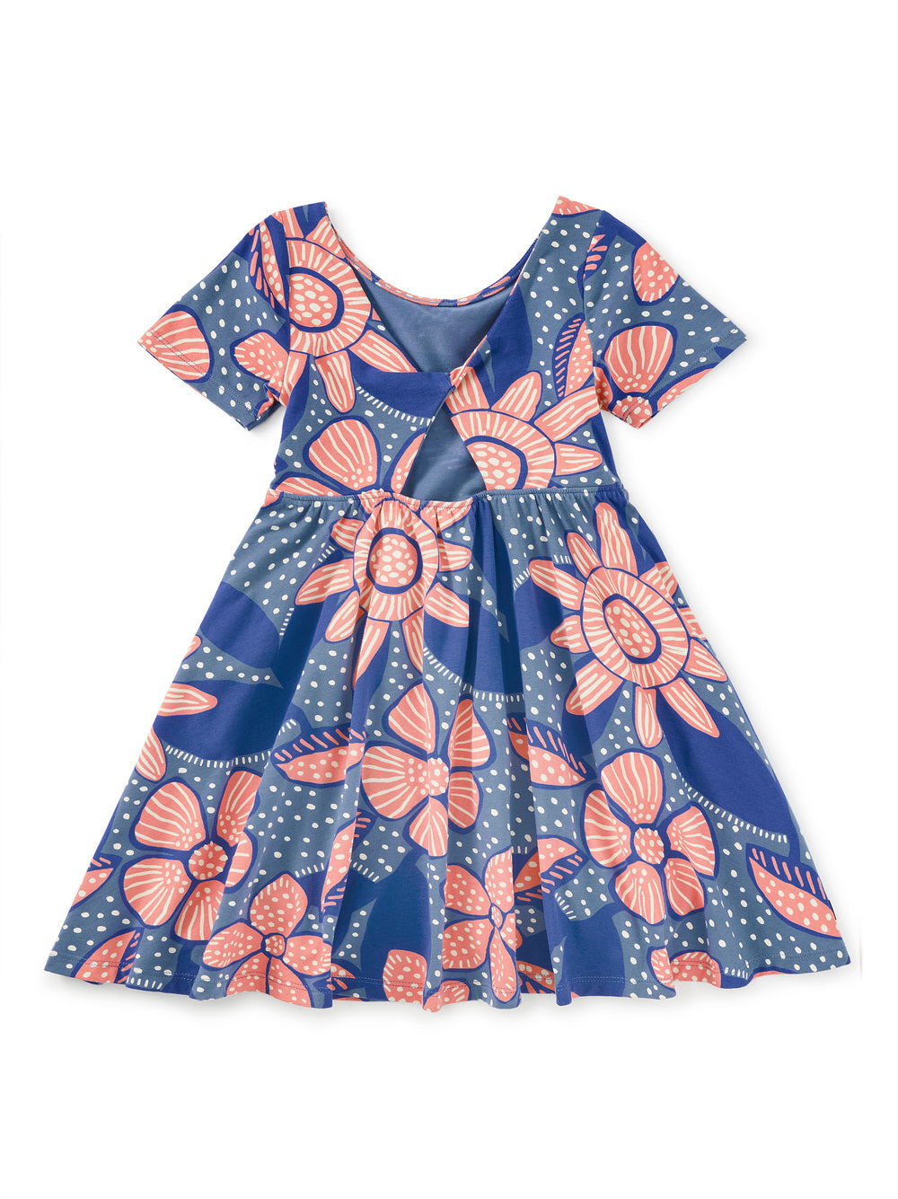 Tea Oversized Dot Floral | Twist Back Ballet Dress