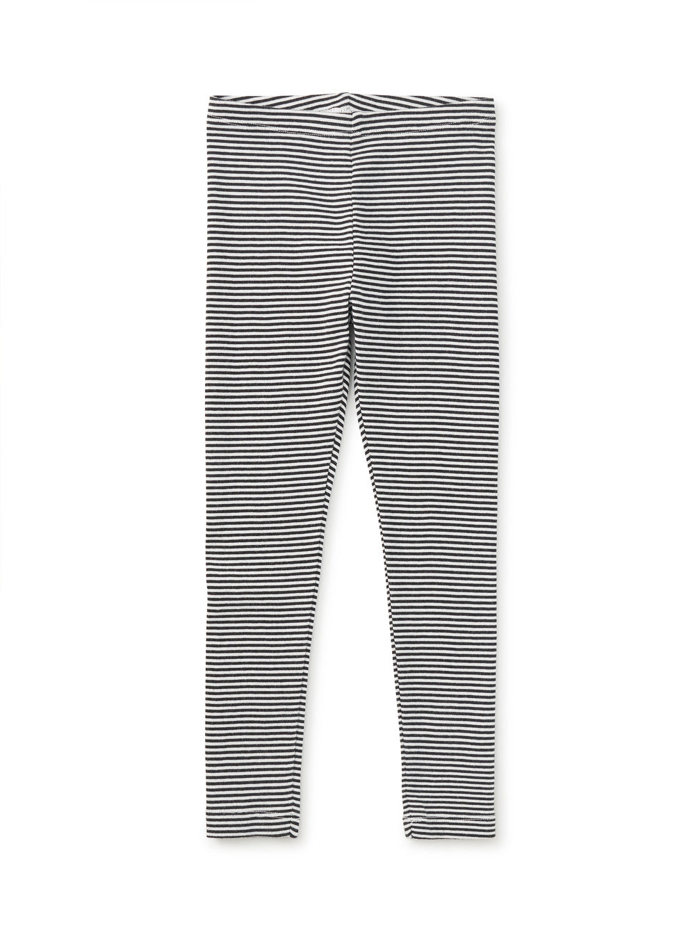 Tea Jet Black | Striped Leggings
