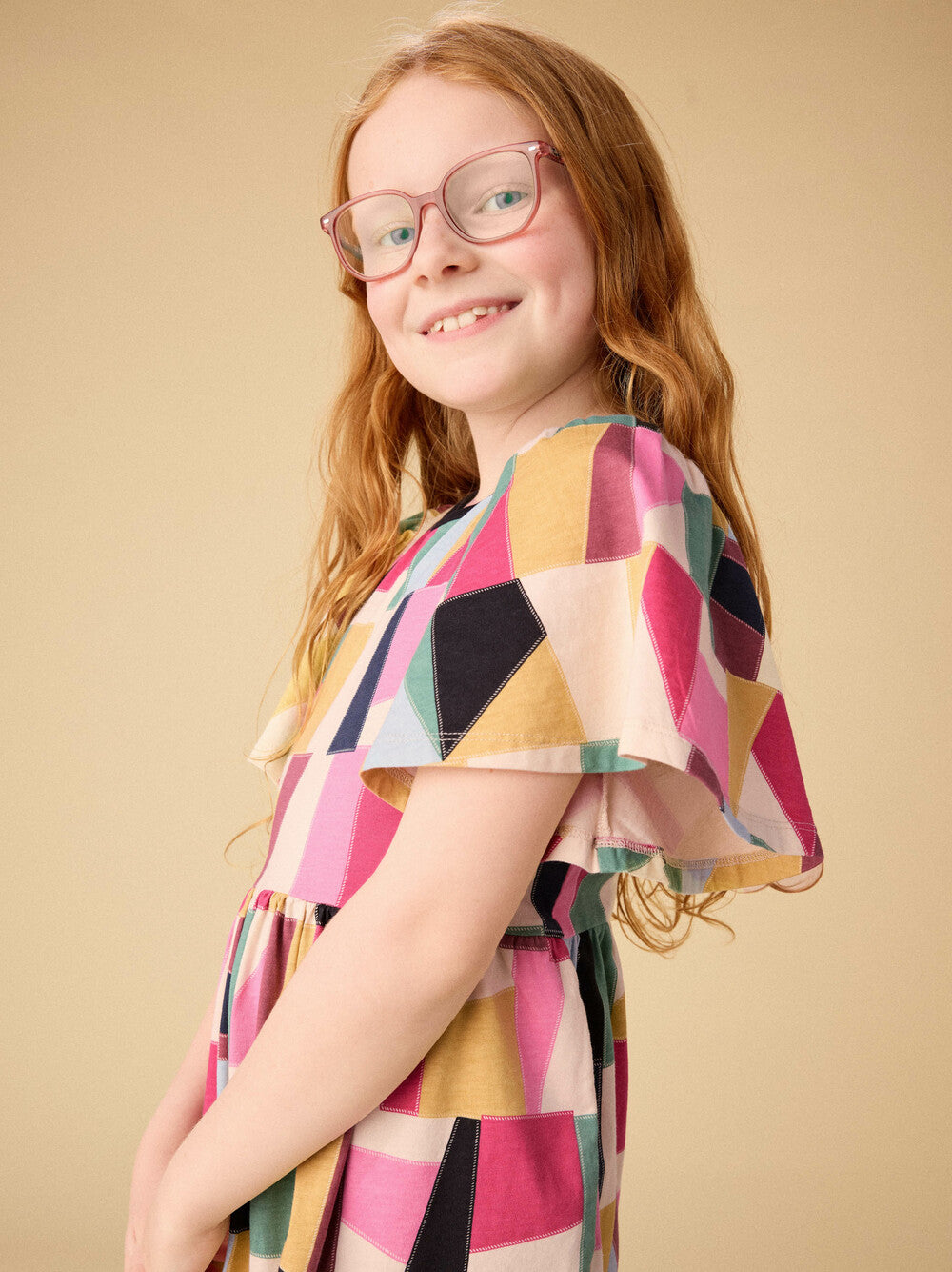 Tea Pojaji Patchwork | Butterfly Sleeve Dress
