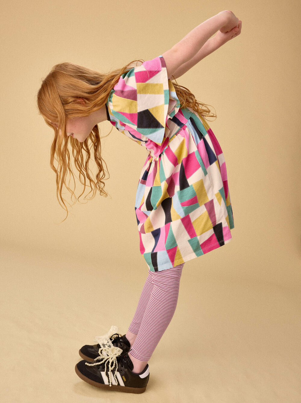 Tea Pojaji Patchwork | Butterfly Sleeve Dress
