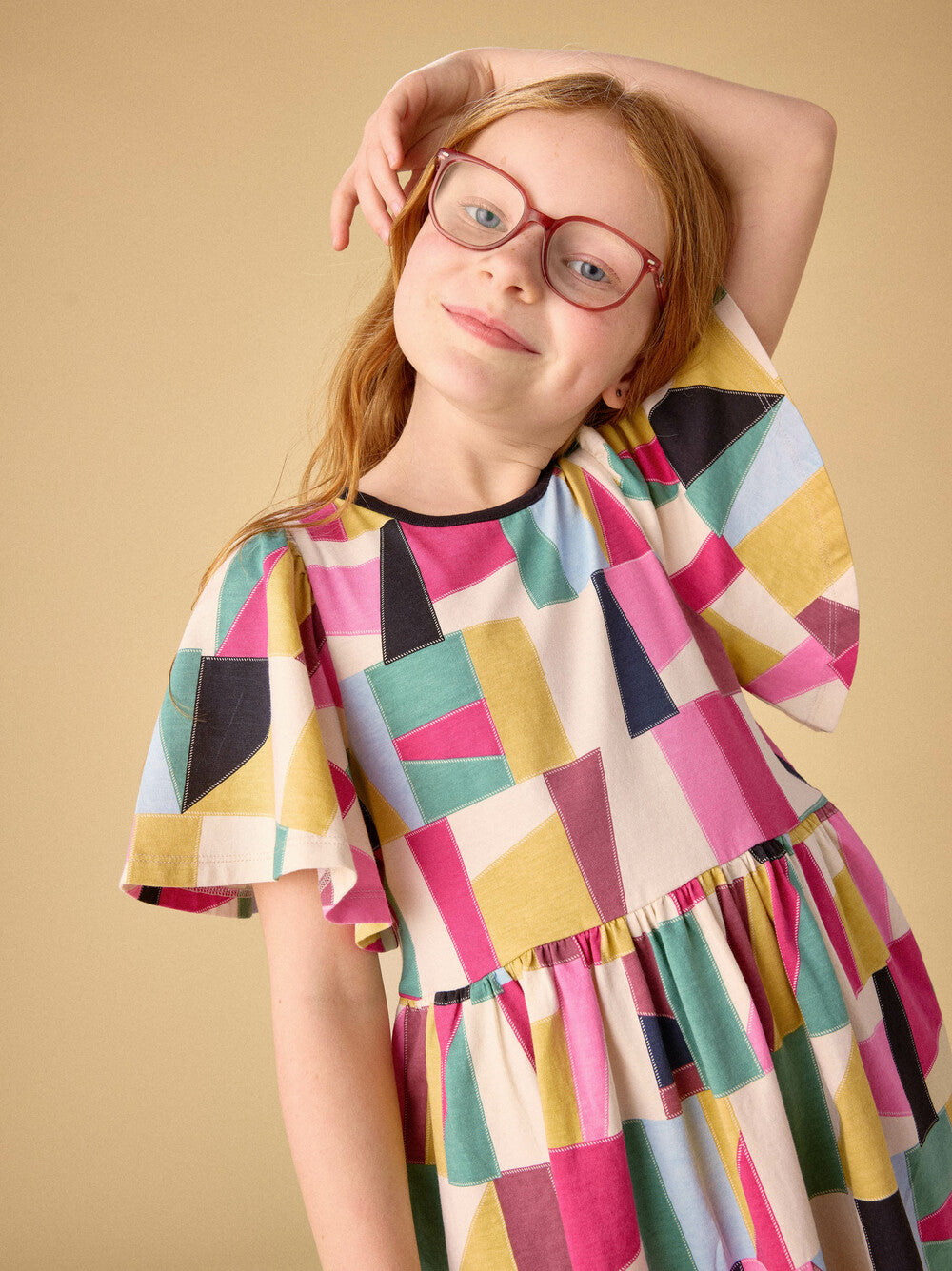 Tea Pojaji Patchwork | Butterfly Sleeve Dress