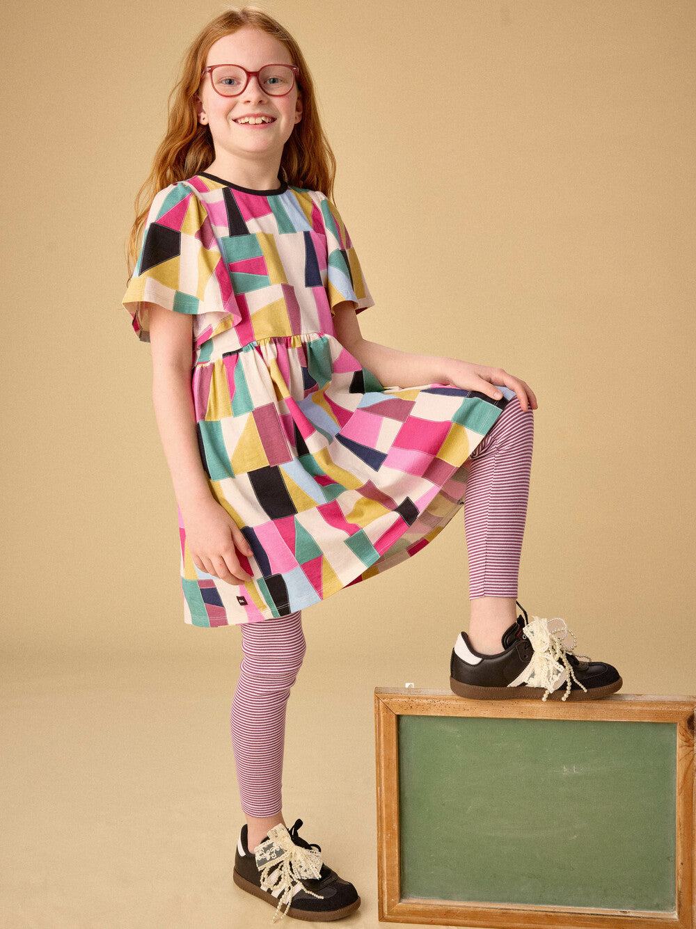Tea Pojaji Patchwork | Butterfly Sleeve Dress