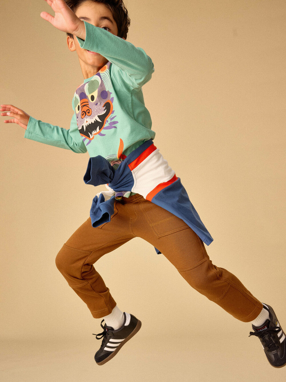 Tea Naval Blue | Colorblock Rugby Top