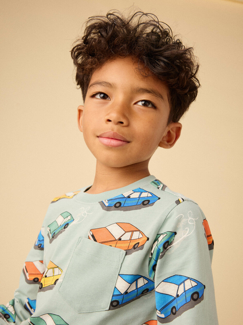 Tea Vintage Cars | Long Sleeve Printed Pocket Tee