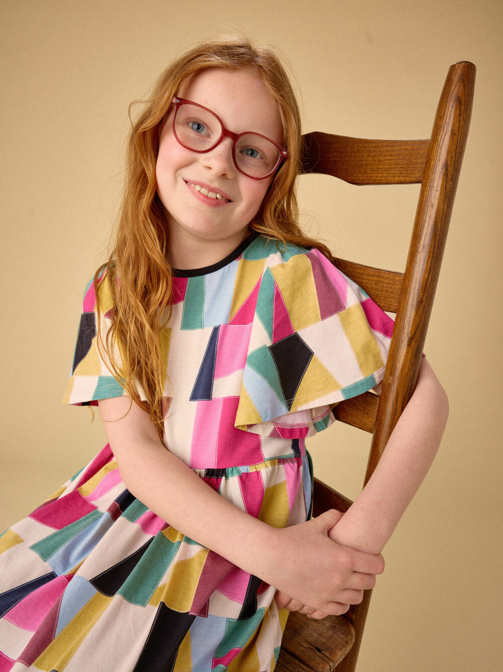 Tea Pojaji Patchwork | Butterfly Sleeve Dress