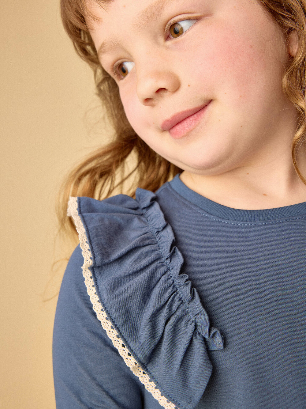 Tea Triumph | Long Sleeve Lace Trim Top