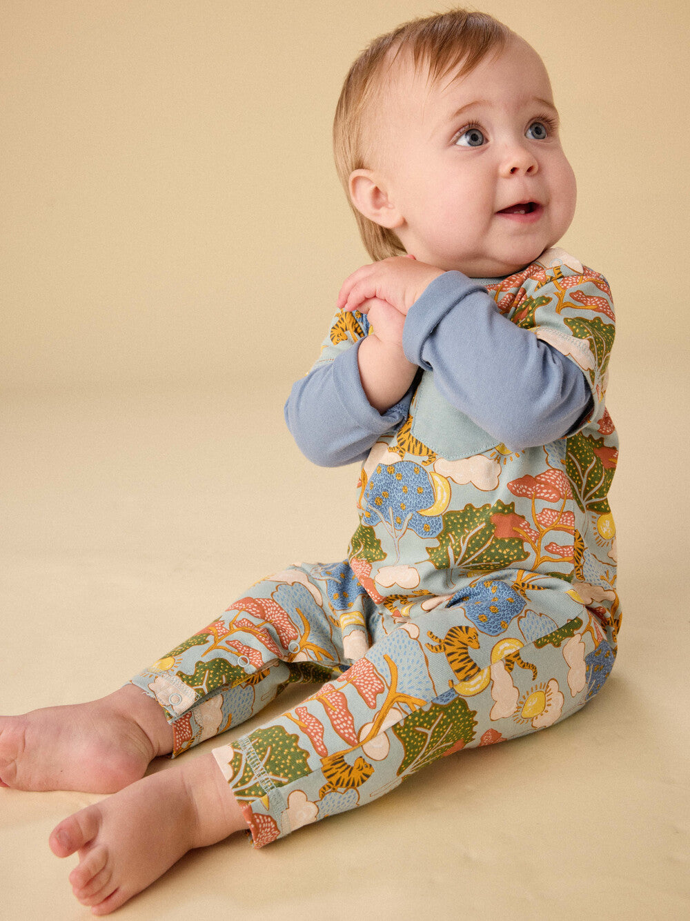 Tea Sun & Moon | Layered Button-Up Romper