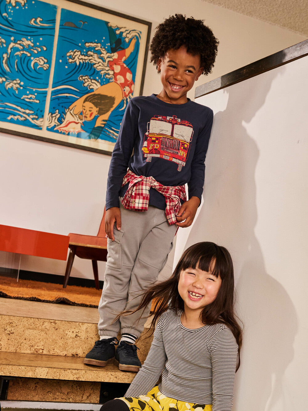 Tea Indigo | Fire Truck Graphic Tee