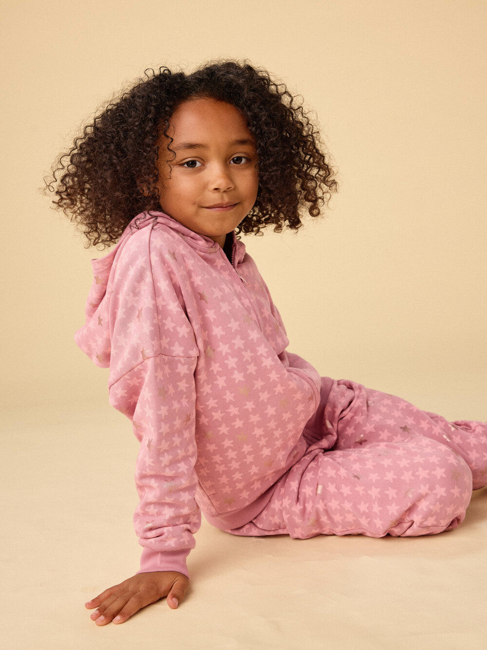 Tea Metallic Stars | Easy Fit Hoodie
