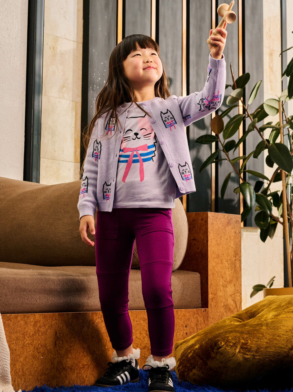 Tea Bowtie Cats | Iconic Bowtie Cats Cardigan