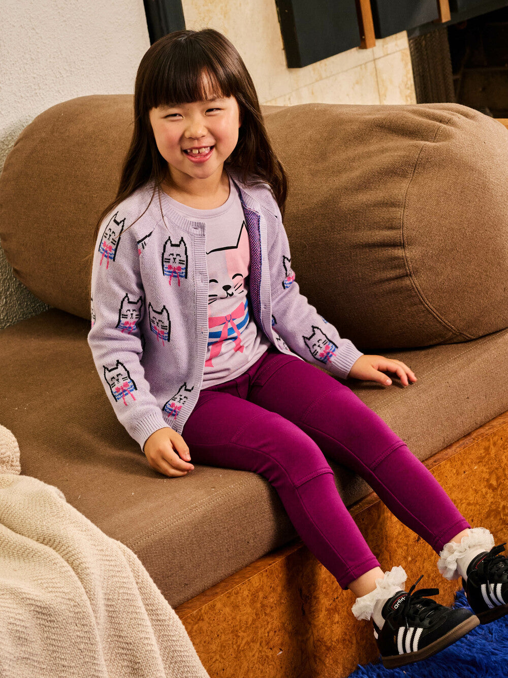Tea Bowtie Cats | Iconic Bowtie Cats Cardigan