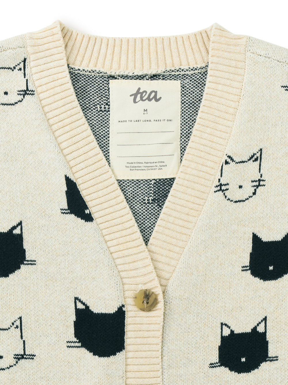 Tea Turkish Cats | Long Sleeve Iconic Cat Cardigan
