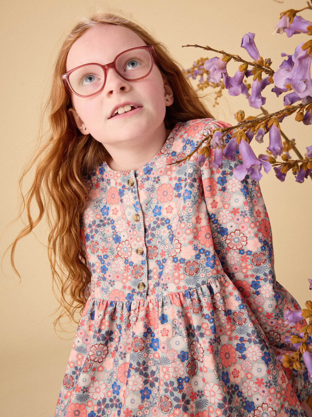 Tea Japanese Mini | Corduroy Henley Shirtdress
