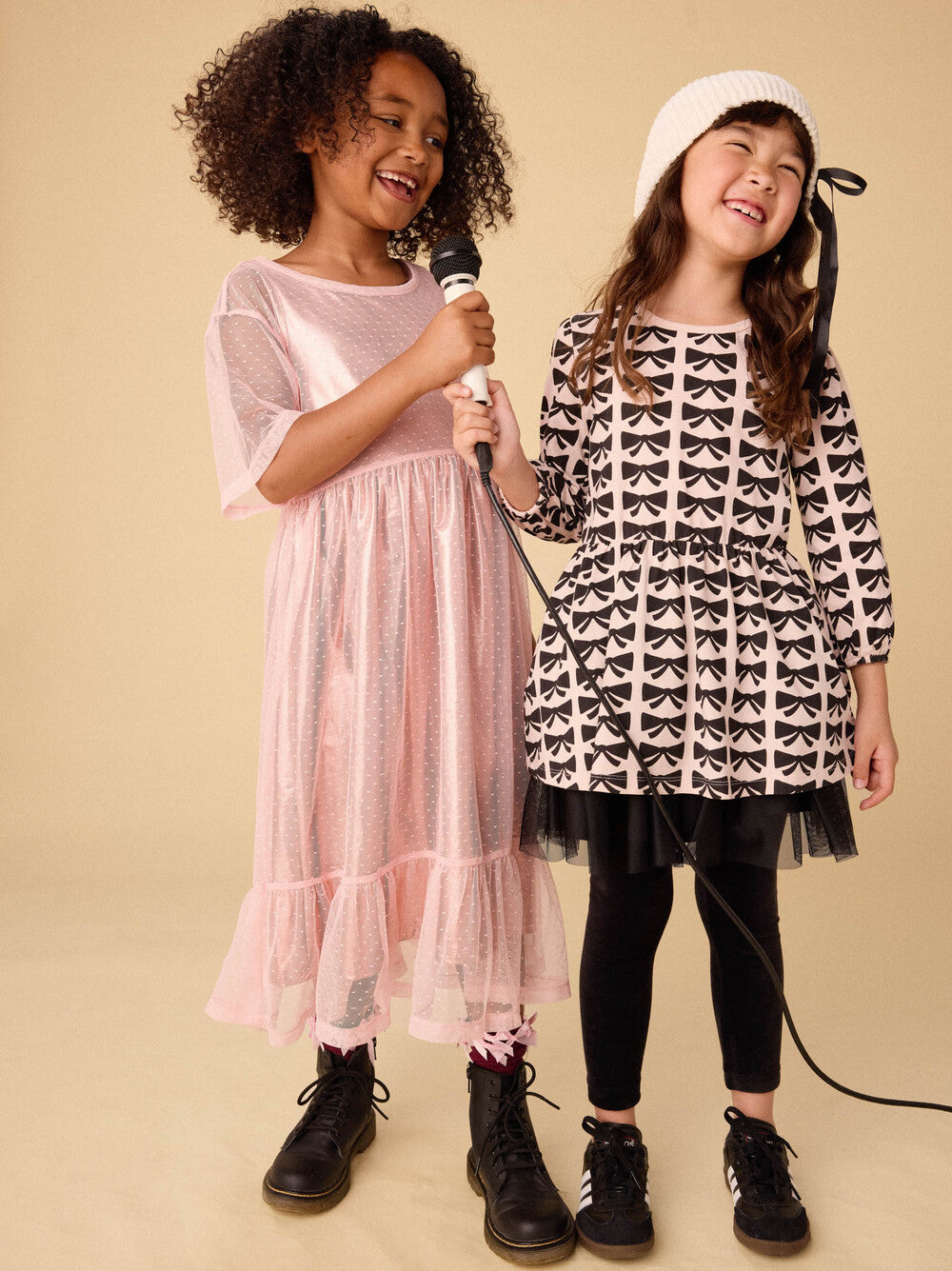 Tea Cherry Blossom | Layered Tulle & Foil Dress