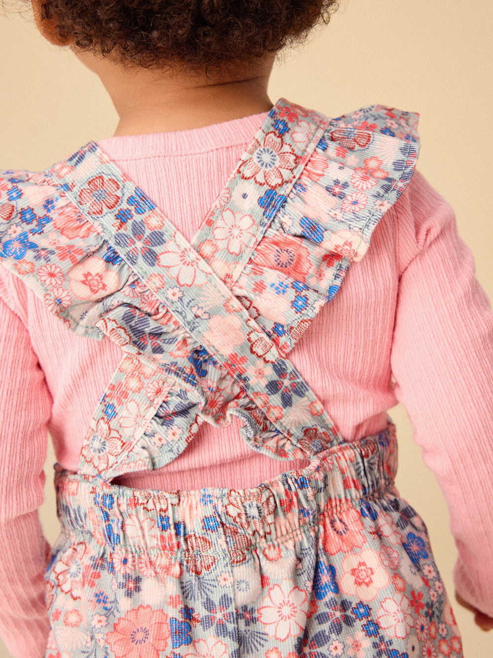 Tea Japanese Mini | Corduroy Ruffle Romper
