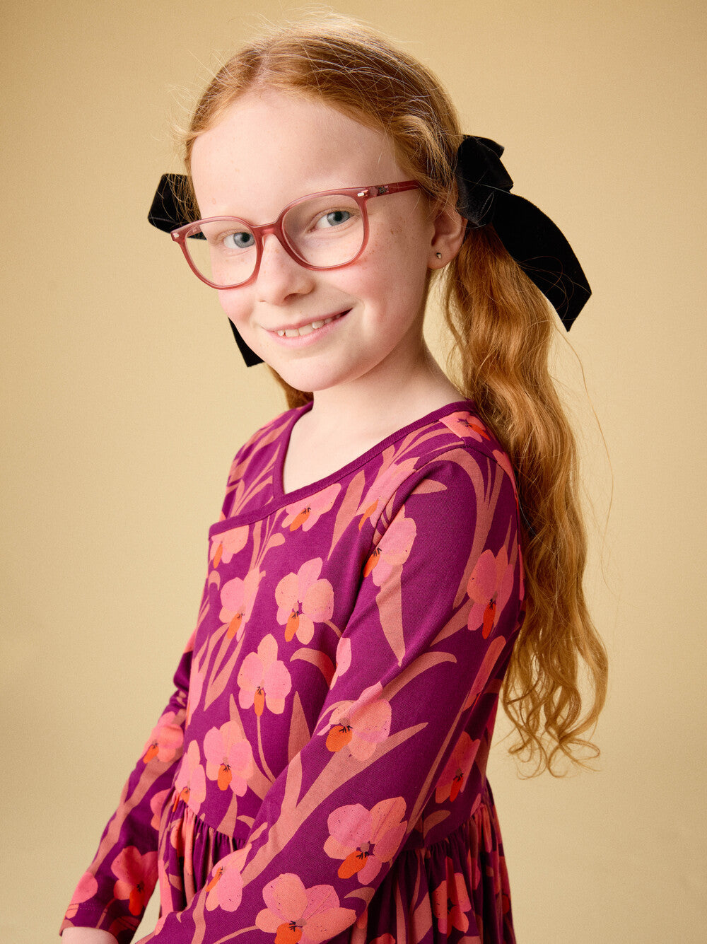 Tea Jeju Island | Long Sleeve Wrap Neck Dress