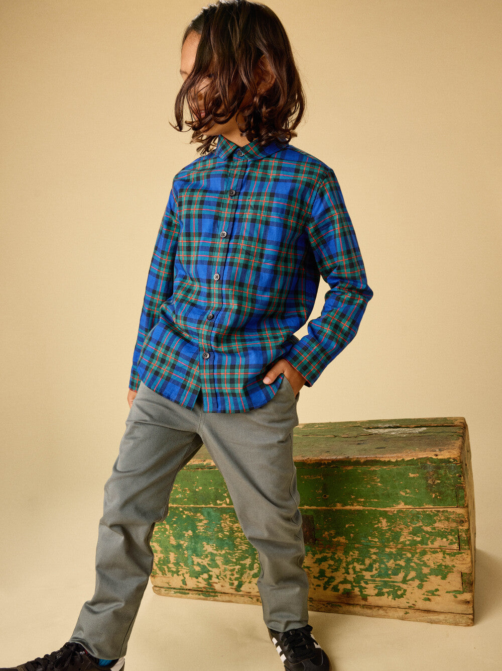 Tea Busan Holiday | Plaid Button Up Shirt