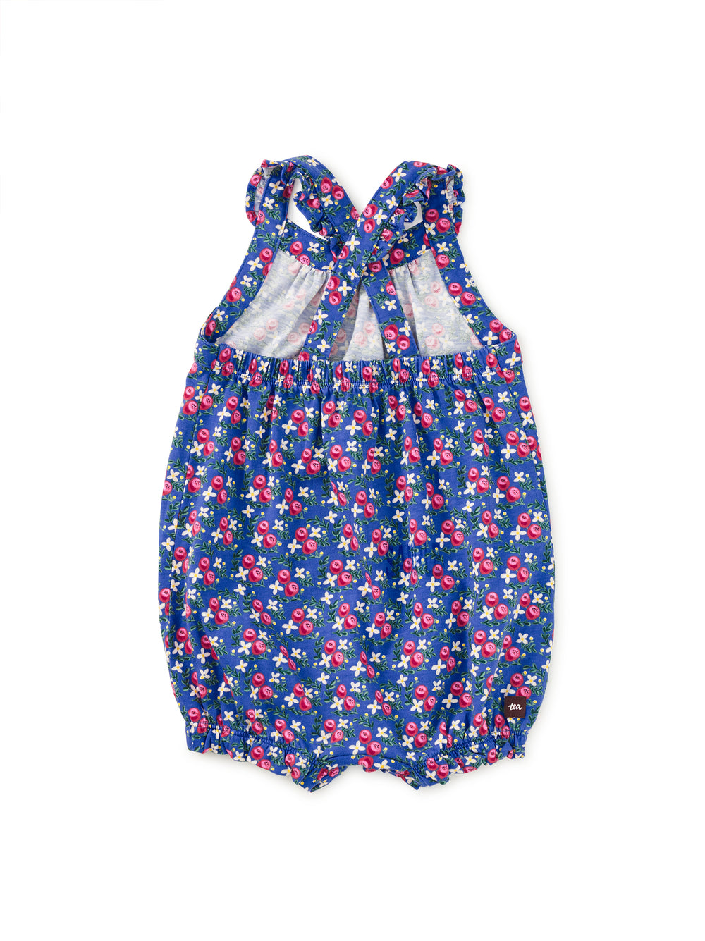 Tea Flamenco Fan Rose | Cross-Back Romper