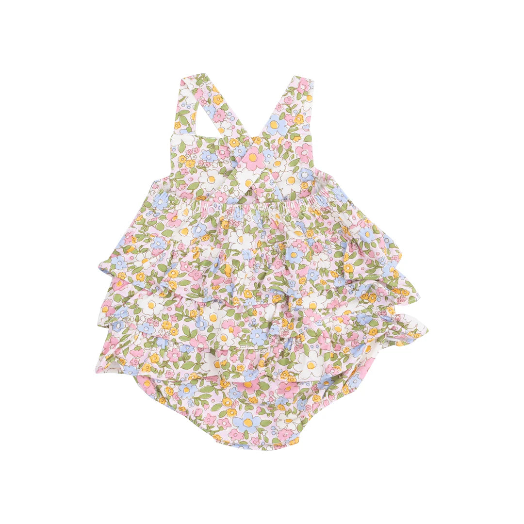 Angel Dear Bubbly Baby Calico | Ruffle Sunsuit