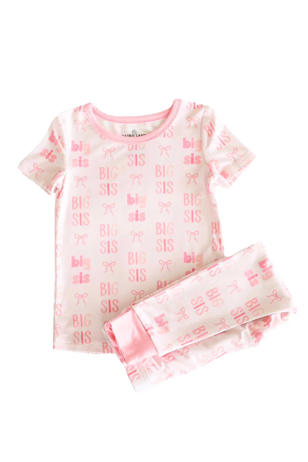 Caden Lane Pink | Big Sis Two Piece PJ Set