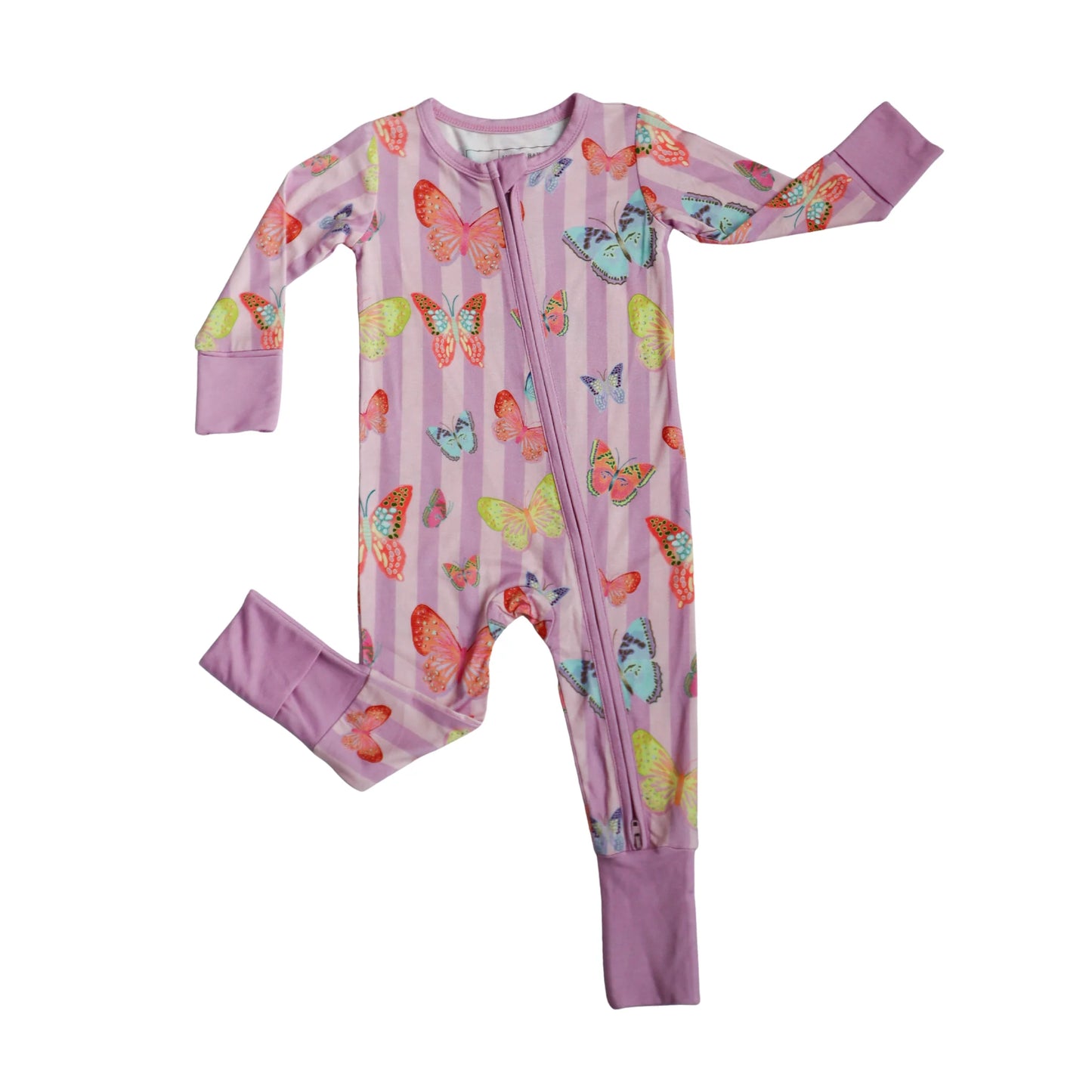 Hollis Baker Purple | Butterfly Zipper Romper