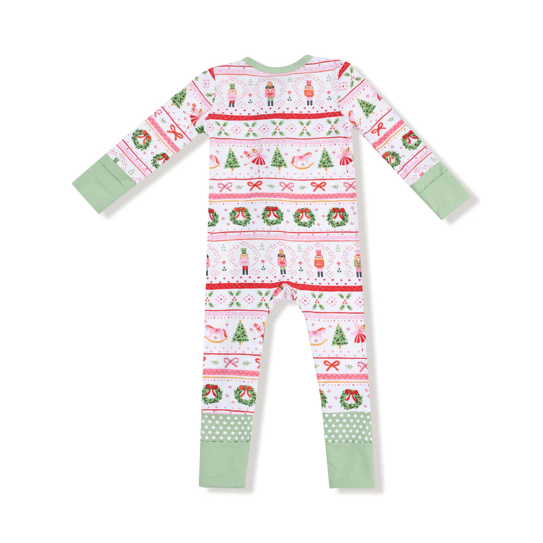 Angel Dear Pink Sugar Plum Fairy | Nutcracker Fair Isle 2 Way Zipper Romper