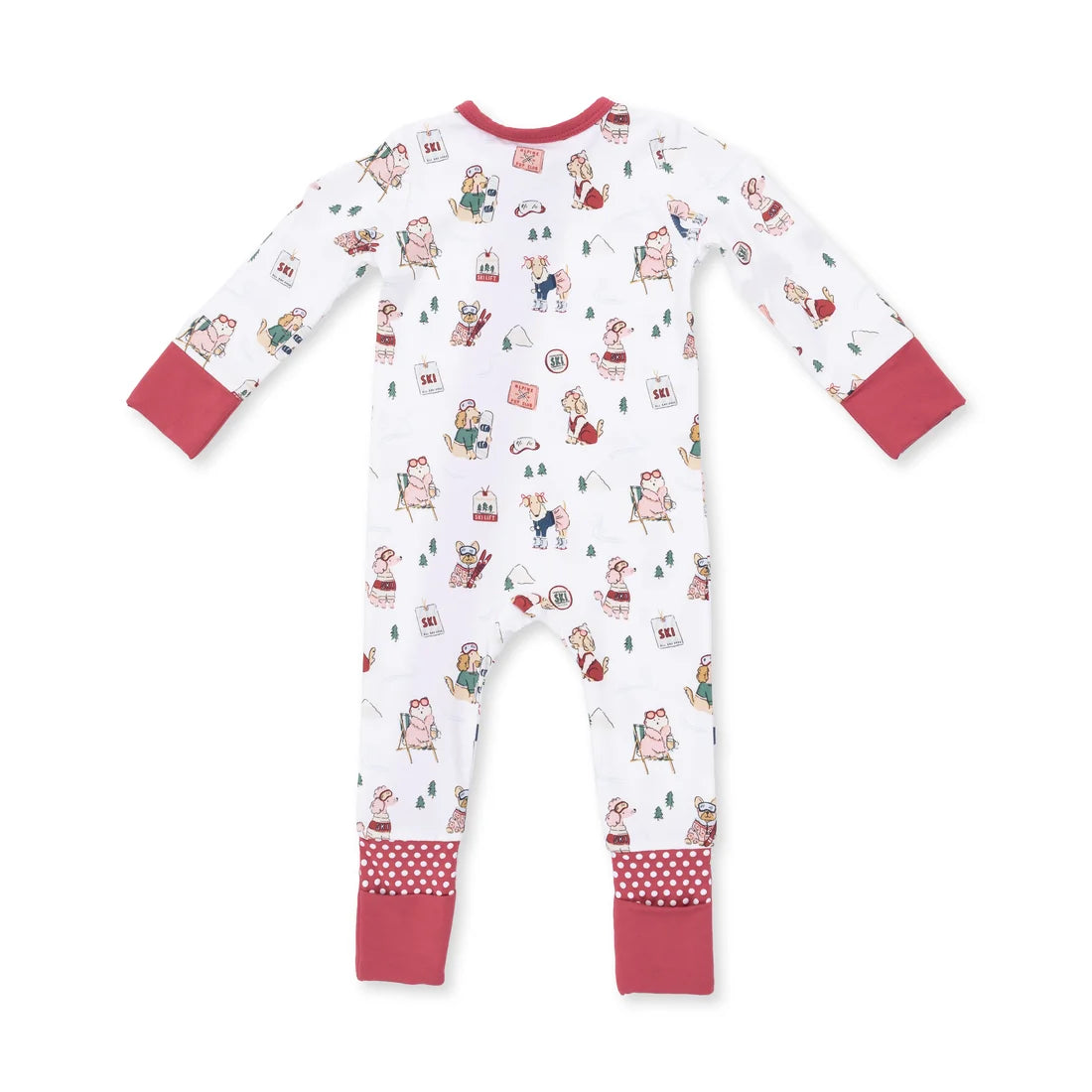 Angel Dear Ivory Rose | Winter Sports Dogs Convertible Romper