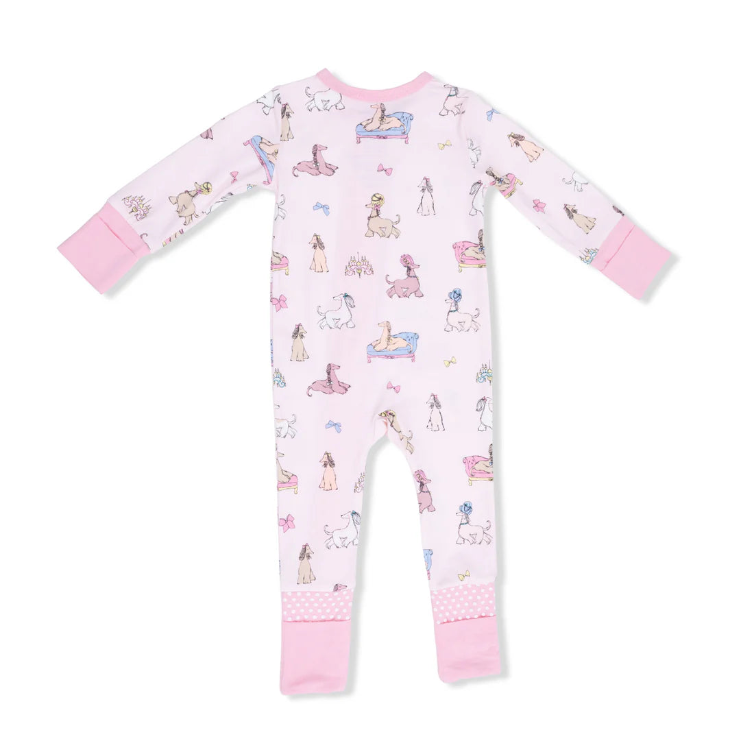Angel Dear Pink | Fancy Hounds with Bows Convertible Romper
