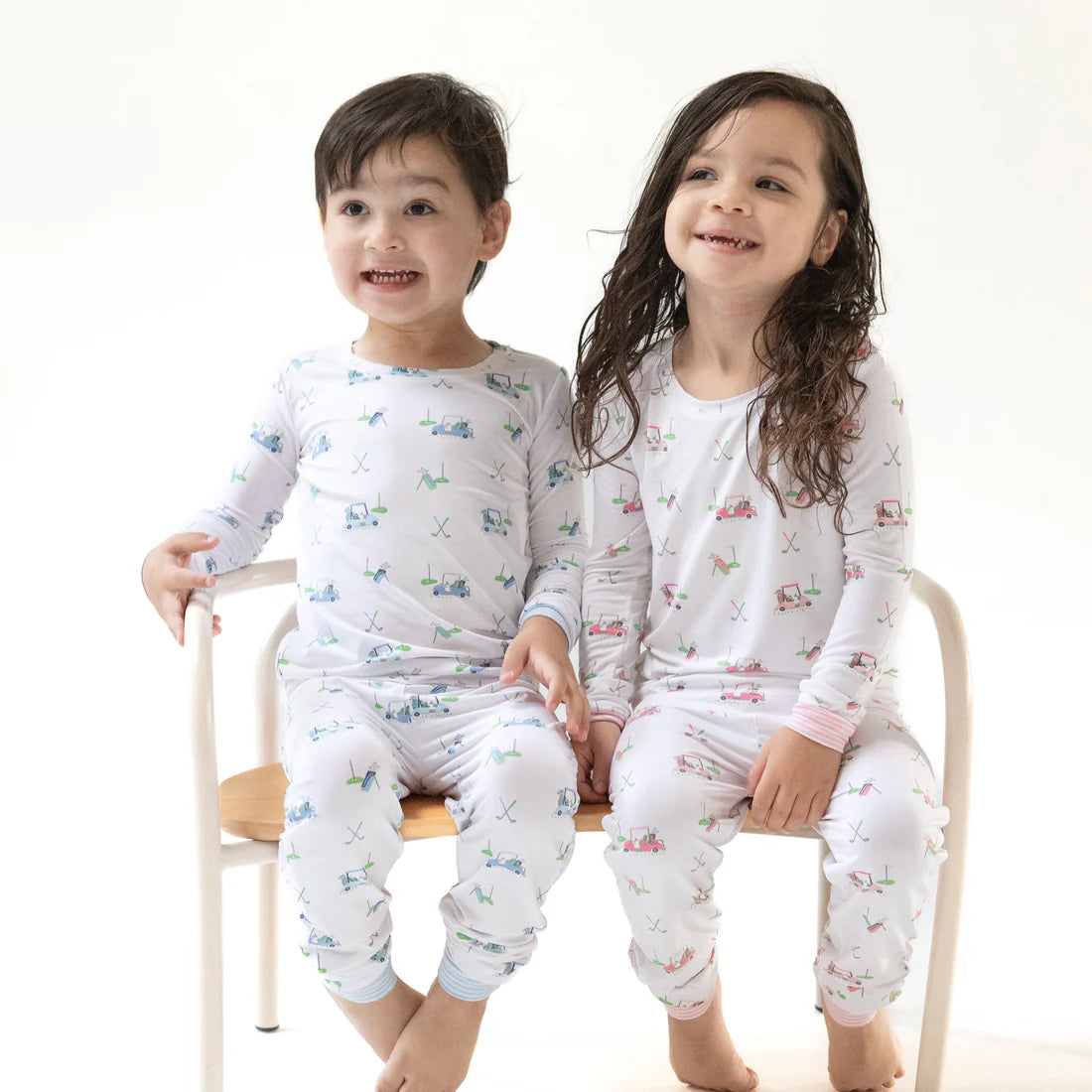 Angel Dear Blue Baby Golf Carts | Loungewear Set