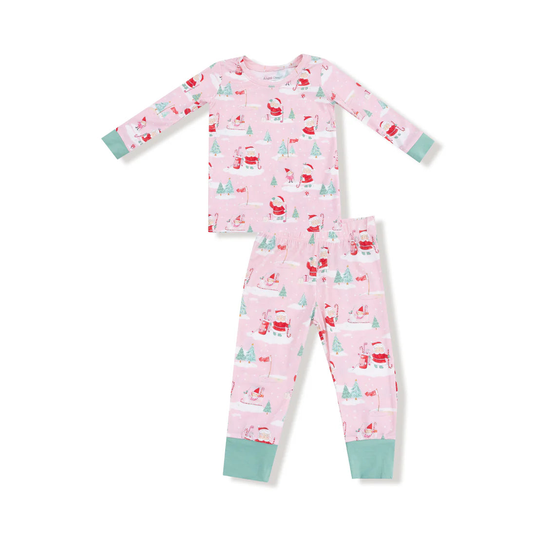 Angel Dear Pink Golfing Mrs. Claus and Elves | Longsleeve Loungewear Set