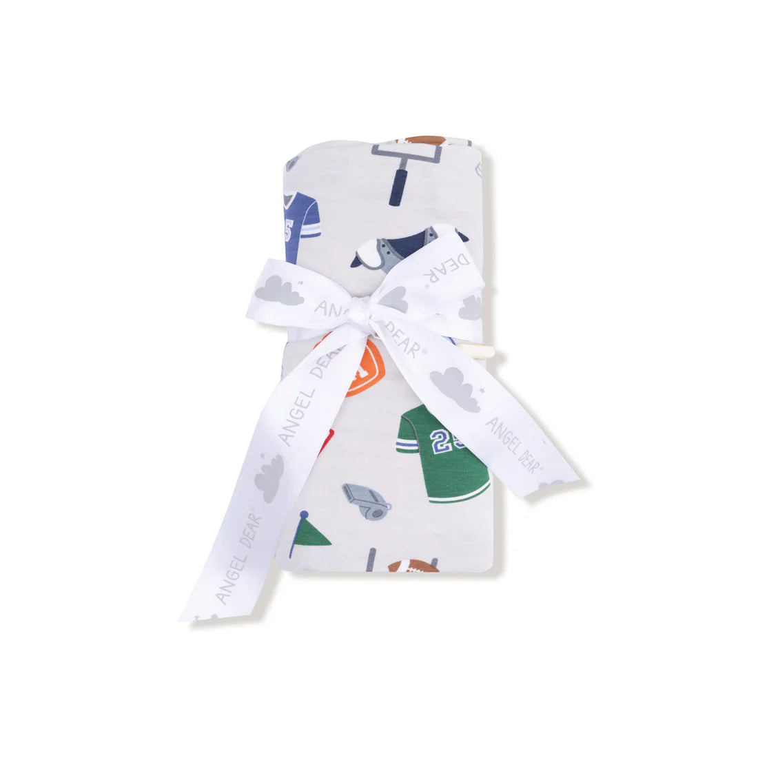 Angel Dear Grey | Game Day Swaddle Blanket