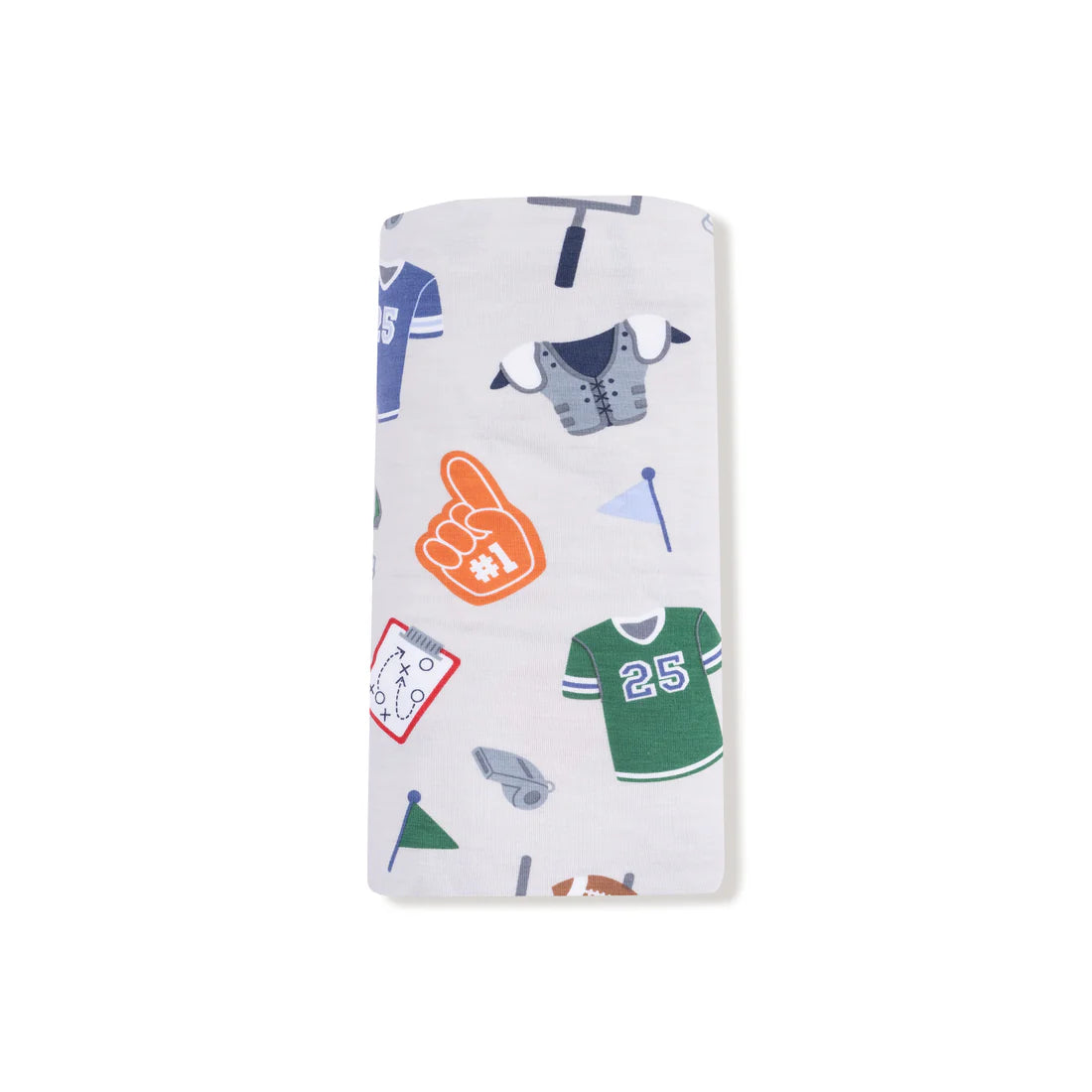 Angel Dear Grey | Game Day Swaddle Blanket