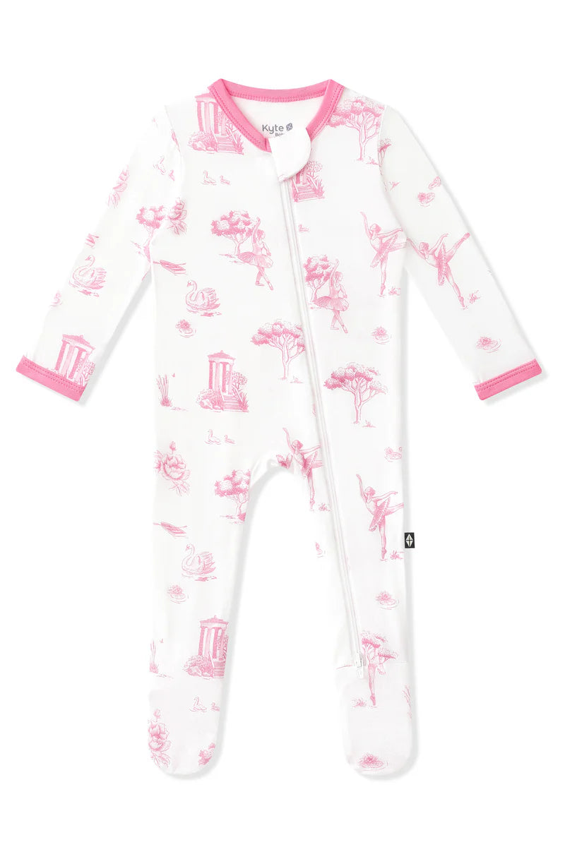 Kyte Baby Toile Ballet | Zippered Footie