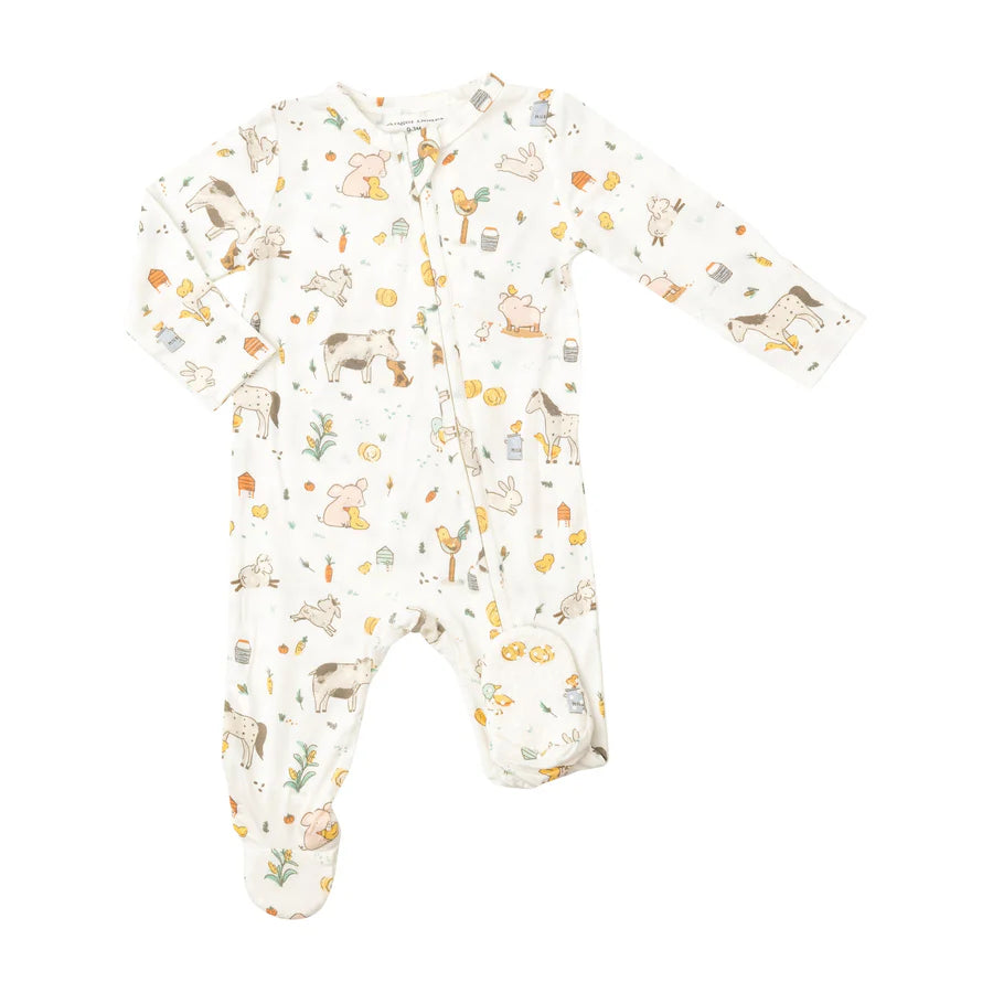 Angel Dear Farm Babies | 2 Way Zipper Footie