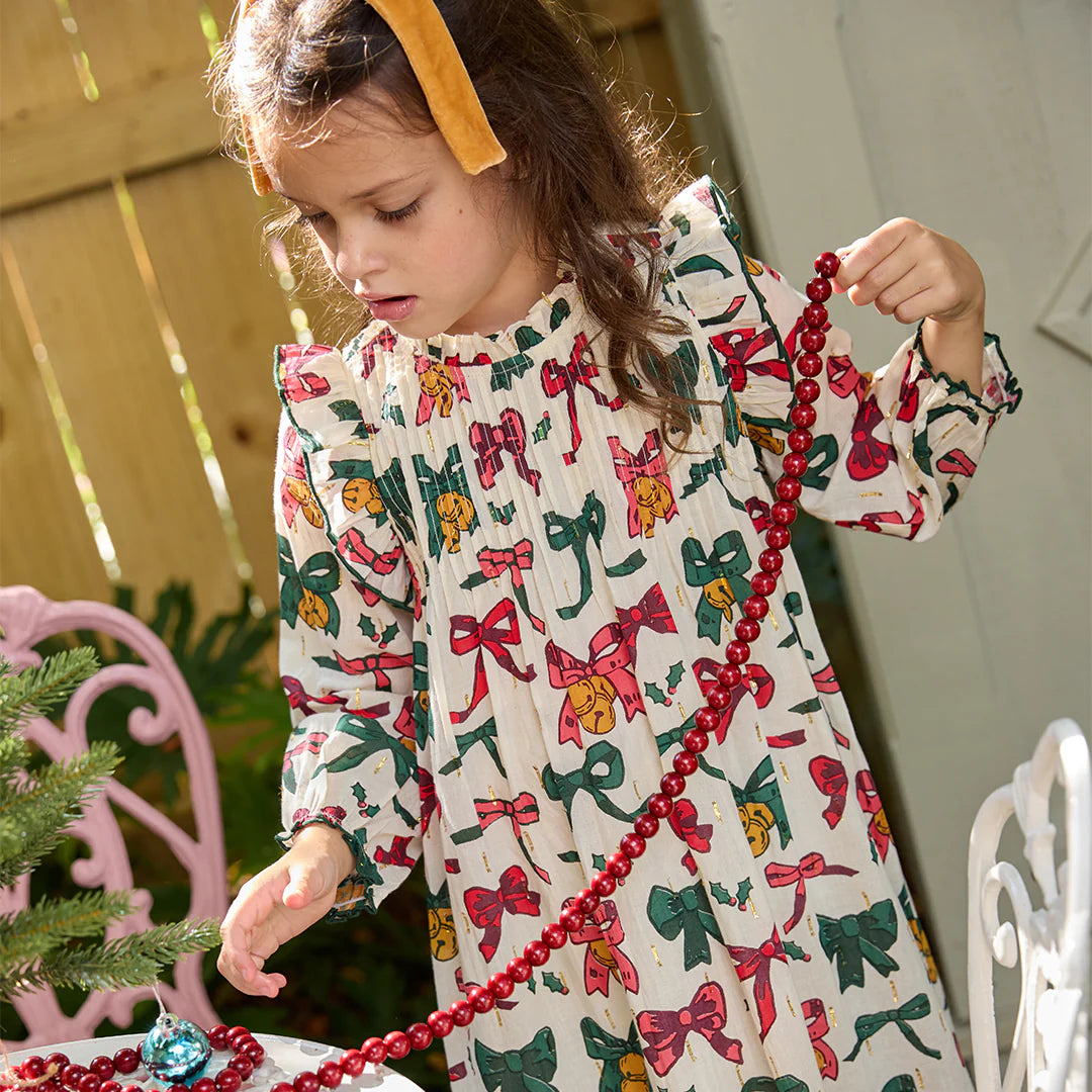 Pink Chicken Christmas Bows & Bells | Jaipur Dress
