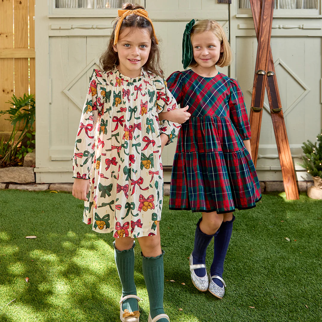 Pink Chicken Christmas Bows & Bells | Jaipur Dress