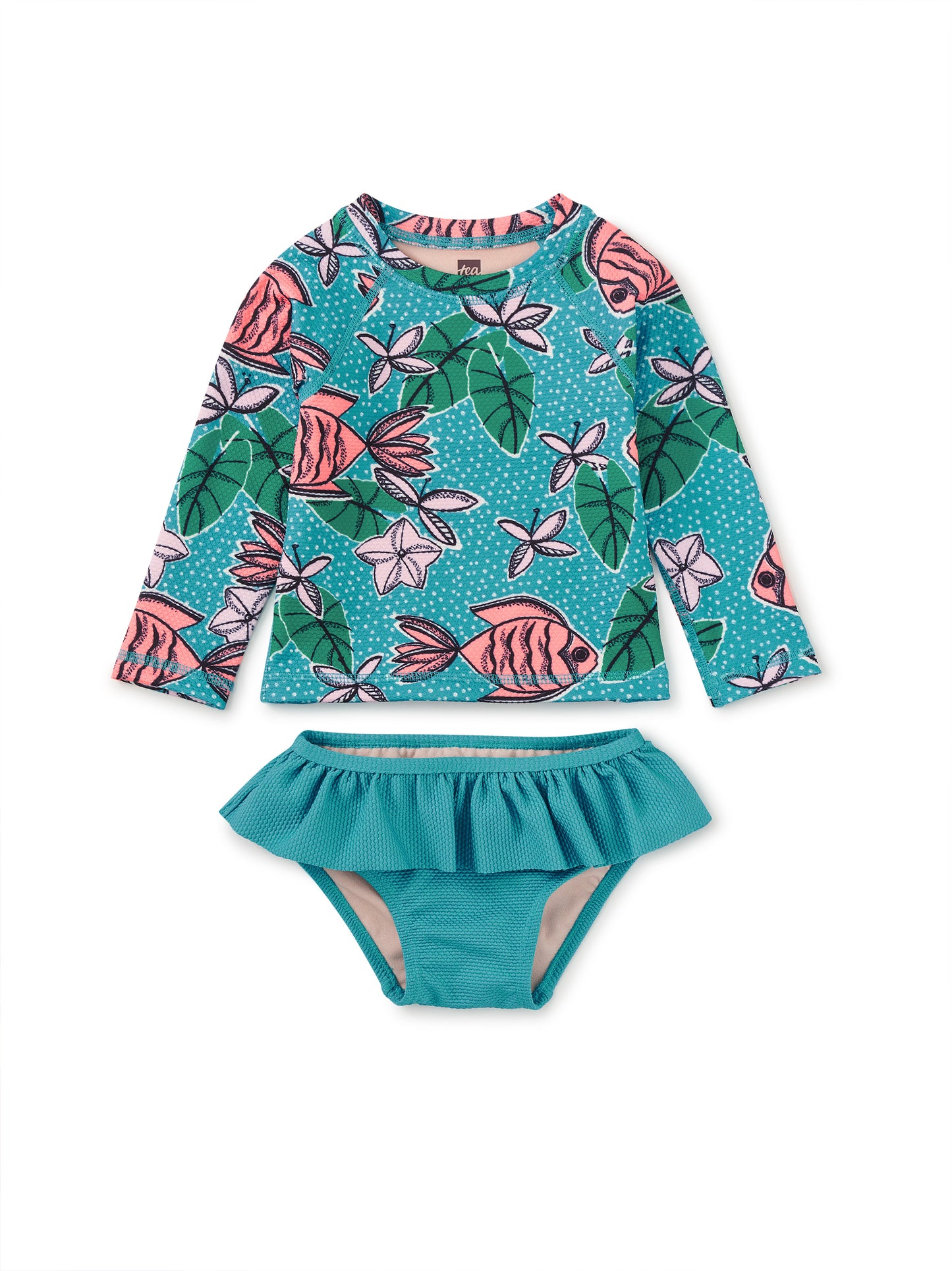 Tea Brazilian Tropical Fish | Rash Guard Swim Set