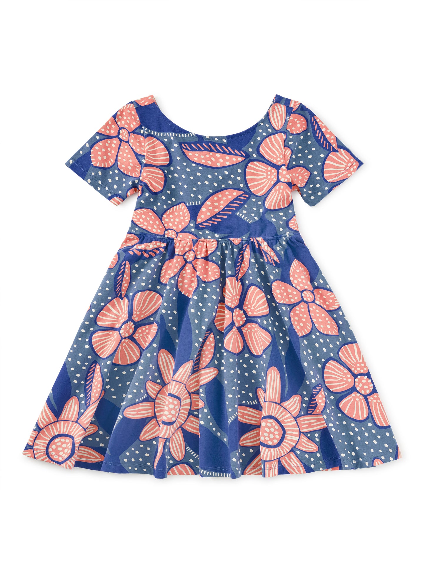 Tea Oversized Dot Floral | Twist Back Ballet Dress